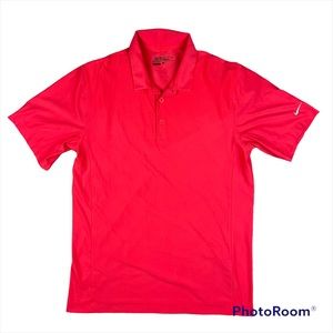 Nike Golf Polo Shirt Mens Size Small Dri Fit Tour Performance Bright Red